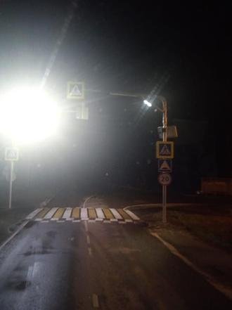 Московская область, городской округ Мытищи, деревня Жостово. Пешеходный переход около Дома культуры (к информации о выполнении поручения по итогам личного приема граждан, проведенного А.В.Анисимовым 11 февраля 2021 года)