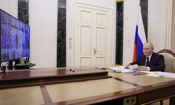 4 марта 2026 года. Москва, Кремль. Совещание с членами Правительства (в режиме видеоконференции). Фото: пресс-служба Президента РФ