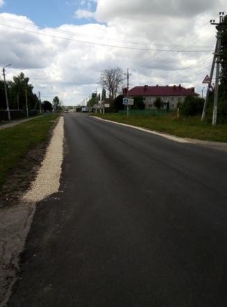 Тамбовская область, Умётский район, рабочий посёлок Умёт. Дороги по улицам Железнодорожной, Рабочей, Соннова после ремонта (к информации о выполнении поручения по итогам личного приема граждан, проведенного М.А.Бубеным 21 апреля 2022 года)