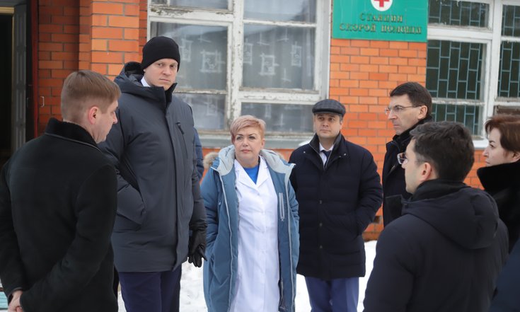 Рязанская область, поселок Гусь-Железный, Первомайская площадь, 10. Участковая больница. Фото: пресс-служба губернатора Рязанской области