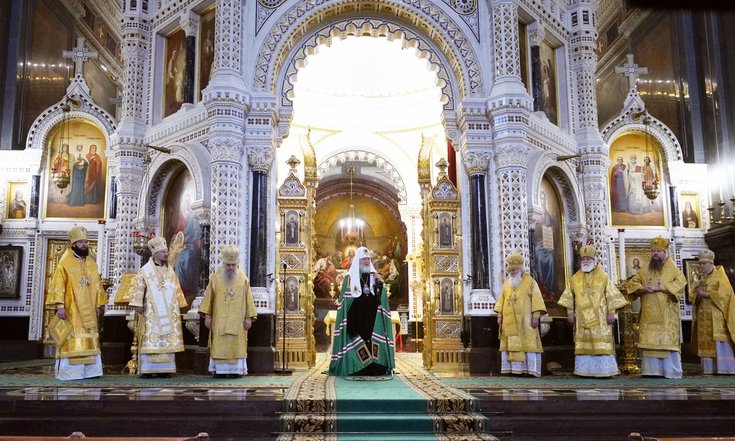 Москва, улица Волхонка, 15. Кафедральный собор Храма Христа Спасителя. Фото: Московский Патриархат patriarchia.ru