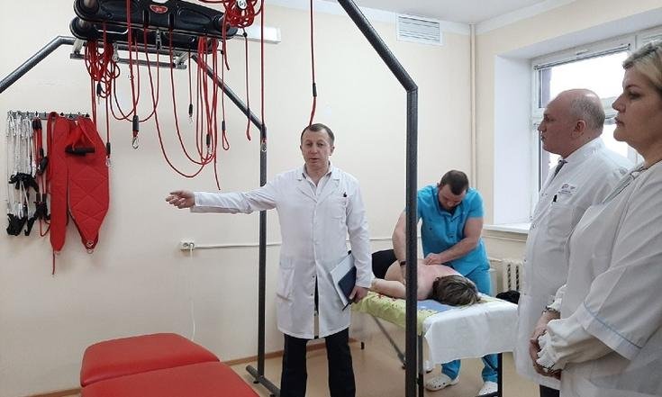 Курск, Курская областная клиническая больница. Новое отделение реабилитации пациентов с нарушением функций центральной нервной системы. Фото: СМИ Курской области.
