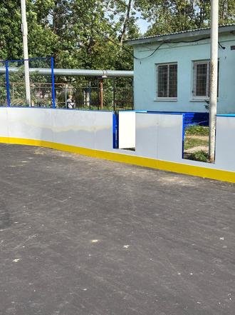 Ивановская область, город Кохма, улица Машиностроительная. Обновление хоккейной площадки завершено (к информации о выполнении поручения по итогам личного приема граждан, проведенного С.В.Нештенко 19.09.2024)