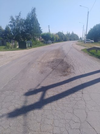 Липецкая область, Лев-Толстовский район, село Знаменское. Состояние автомобильной дороги на дату личного приема граждан, проведенного А.В.Ерёминым 04.08.2022