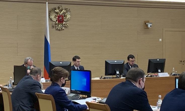 6 апреля 2021 года. Москва, Межокружной ситуационный центр. Заседание по вопросу обеспечения в регионах Центрального федерального округа прав журналистов, предусмотренных законодательством о средствах массовой информации