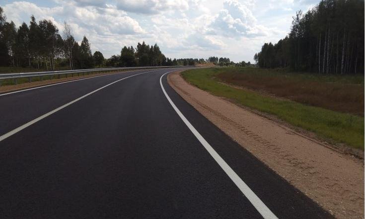 Смоленская область. Работы по ремонту участка дороги Рославль – Ельня завершены (к информации о выполнении поручения по итогам личного приема граждан, проведенного А.К.Анисимовым 23.03.2025)