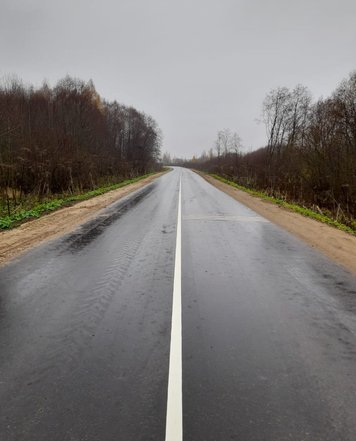 Тверская область. Ремонт участка автомобильной дороги от деревни Малыгино до деревень Коробово и Перетрясово завершен (к информации о выполнении поручения по итогам личного приема граждан, проведенного И.П.Горячевой 24.03.2022)
