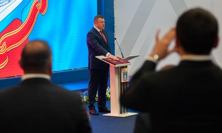 21 сентября 2020 года. Тамбов. Церемония вступления Александра Никитина в должность главы администрации Тамбовской области