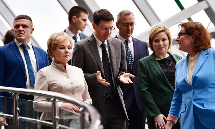 29 апреля 2021 года. Калуга. Осмотр экспозиции второй очереди Государственного музея истории космонавтики имени К.Э.Циолковского. Фото: РИА Новости