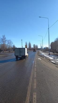 Тамбовская область, Первомайский район, посёлок Первомайский. Установленное освещение на въезде в посёлок Первомайский (к информации о выполнении поручения по итогам приема, проведенного С.В.Нештенко 24 сентября 2021 года)