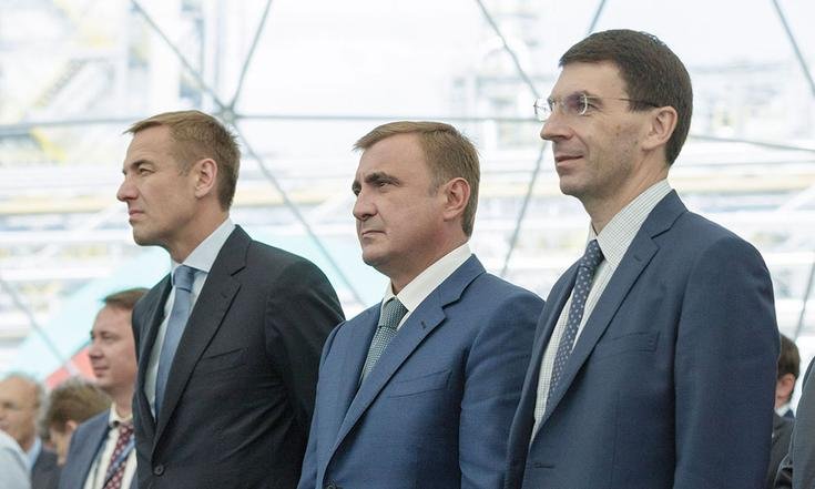 7 сентября 2018 года. Тульская область, Щёкинский район, р.п. Первомайский. Запуск нового производственного комплекса на предприятии "Щёкиноазот". Фото с портала Правительства Тульской области Tularegion.ru