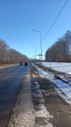 Тамбовская область, Первомайский район, посёлок Первомайский. Установленное освещение на въезде в посёлок Первомайский (к информации о выполнении поручения по итогам приема, проведенного С.В.Нештенко 24 сентября 2021 года)
