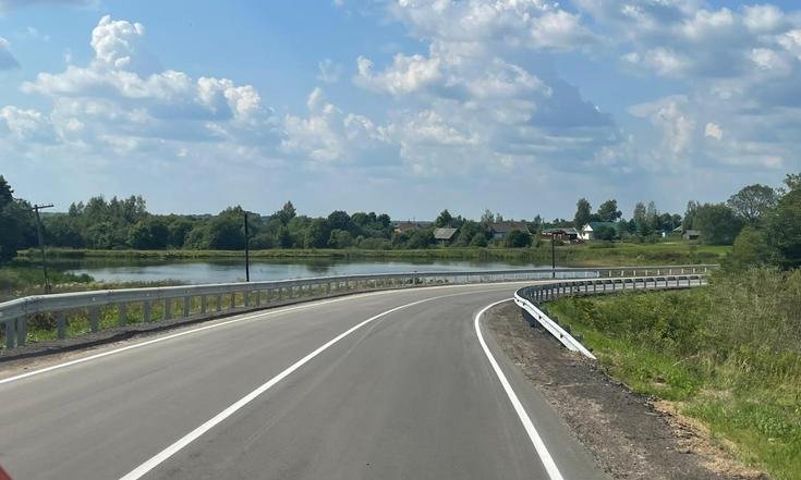Смоленская область, Вяземский район, село Хмелита. Автомобильная дорога после ремонта (к информации о выполнении поручения по итогам личного приема граждан, проведенного А.Ю.Петуховым 20.10.2022)