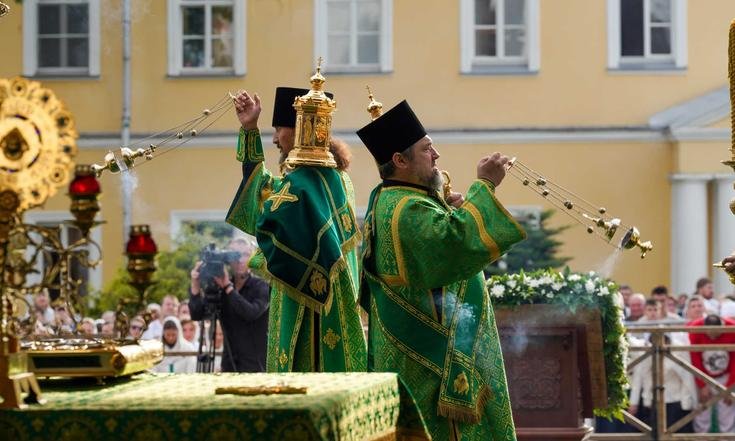 Сергиев Посад, Троице-Сергиева лавра. Торжества по случаю 600-летия обретения мощей преподобного Сергия Радонежского. Фото: пресс-служба Патриарха Московского и всея Руси