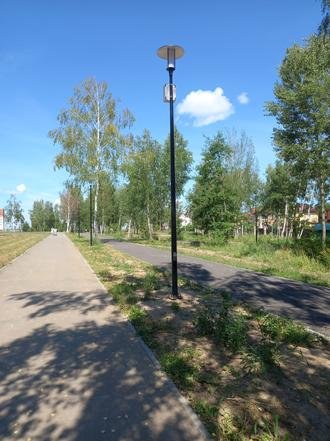 Рязань, Октябрьский район. Парк «Вишневый сад» после благоустройства (к информации о выполнении поручения по итогам личного приема граждан, проведенного А.В.Анисимовым 22 апреля 2022 года)