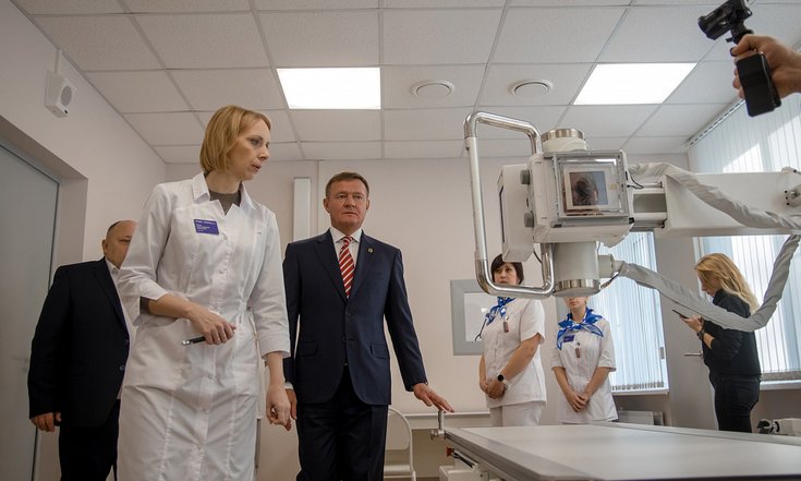 Курск, Обоянская улица, дом 16/1. Завершен капремонт Курской поликлиники № 3. Фото: официальный сайт администрации Курской области kursk.ru