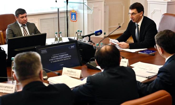 Тамбов. Совещание по поддержке ответственного бизнеса. Фото: tambov.gov.ru