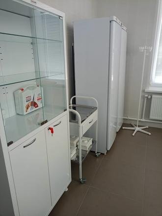 Курская область, Курский район, деревня 1-ая Моква. Работы по строительству врачебной амбулатории завершены (к информации о выполнении поручения по итогам личного приема граждан, проведенного С.В.Нештенко 15.06.2023)