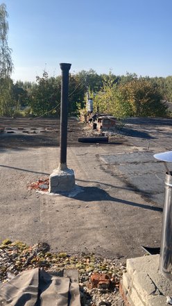 Владимирская область, село Новобусино. Состояние крыши многоквартирного дома на улице Шестая, дом 1 на дату личного приема граждан, проведенного А.В.Ерёминым