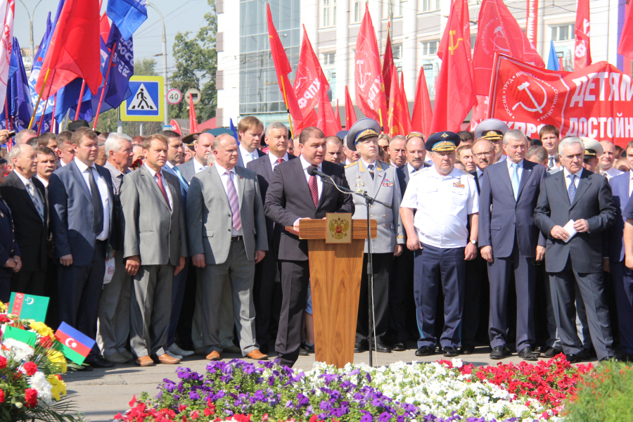 В сквере Танкистов города Орла состоялся митинг Памяти, посвященный 72-ой годовщине освобождения города Орла от немецко-фашистских захватчиков