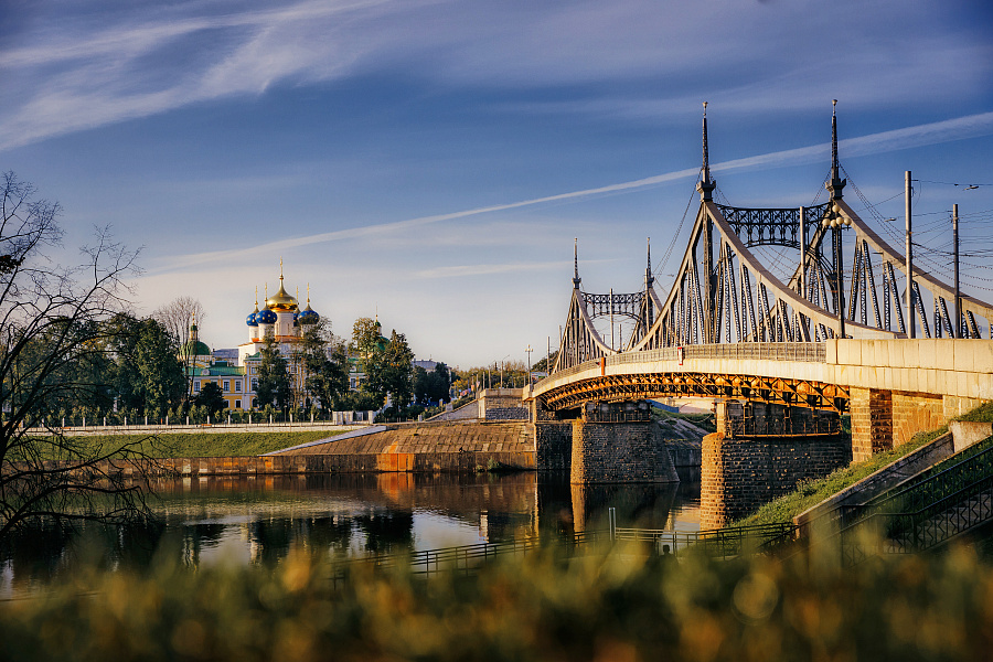 Тверь, Волжский проезд. Старый Волжский мост. Фото: туристический портал Тверской области welcometver.ru