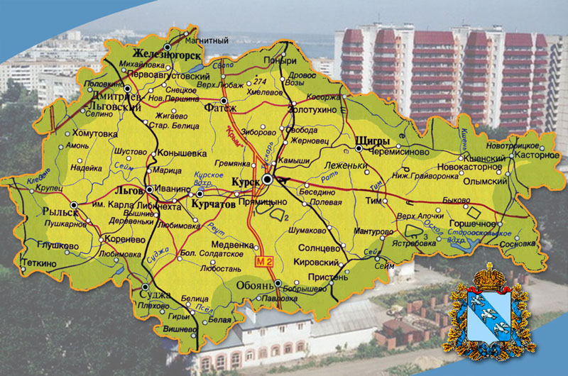 Курская область карта