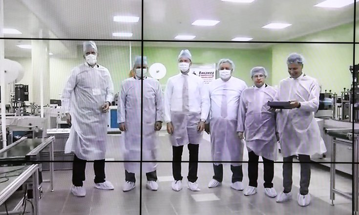Ярославская область, Гаврилов-Ям. Обновленный цех по производству масок и медицинской одежды из нетканых материалов компании ООО «Викамед Текнолоджиз». Фото: портал органов государственной власти Ярославской области yarregion.ru
