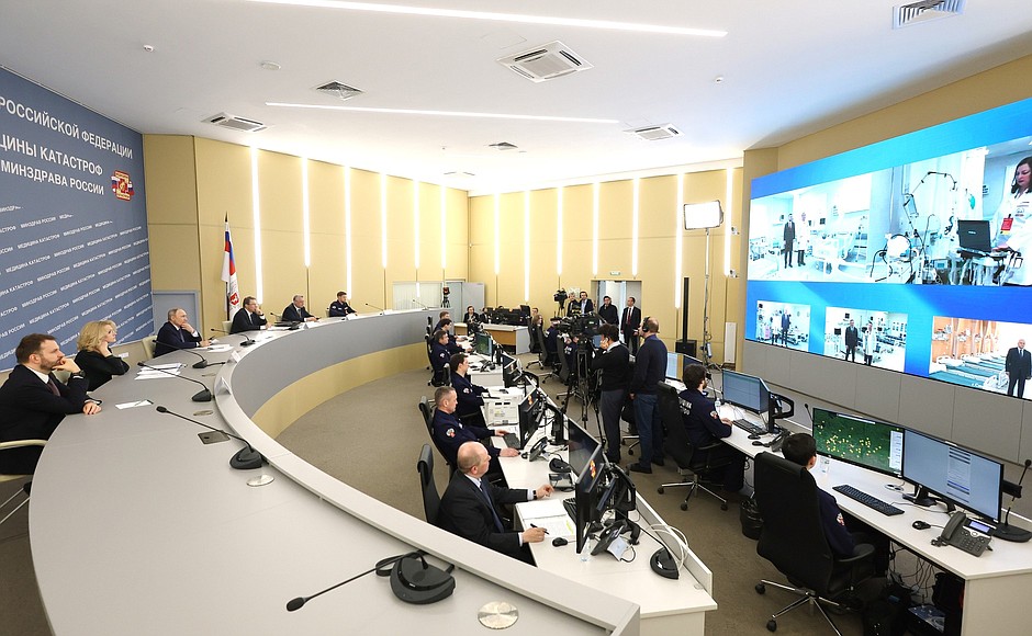 28 апреля 2026 года. Москва, улица Академика Чазова, 15Ас47. Открытие приемного отделения скорой помощи в Тамбове. Фото: пресс-служба Президента РФ