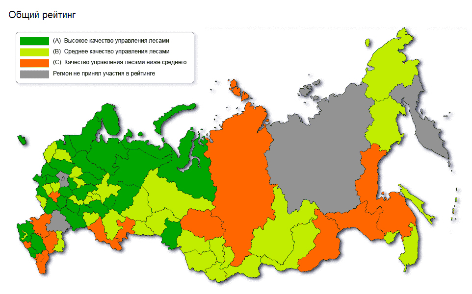 По итогам 2013 года Рязанская область вошла в число регионов с высоким рейтингом управления лесами