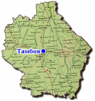 тамбовская область карта