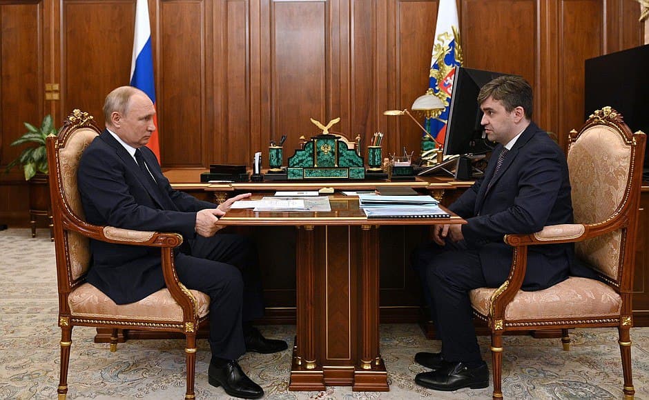 17 августа 2021 года, Москва, Кремль. Встреча с Губернатором Ивановской области Станиславом Воскресенским. Фото: kremlin.ru