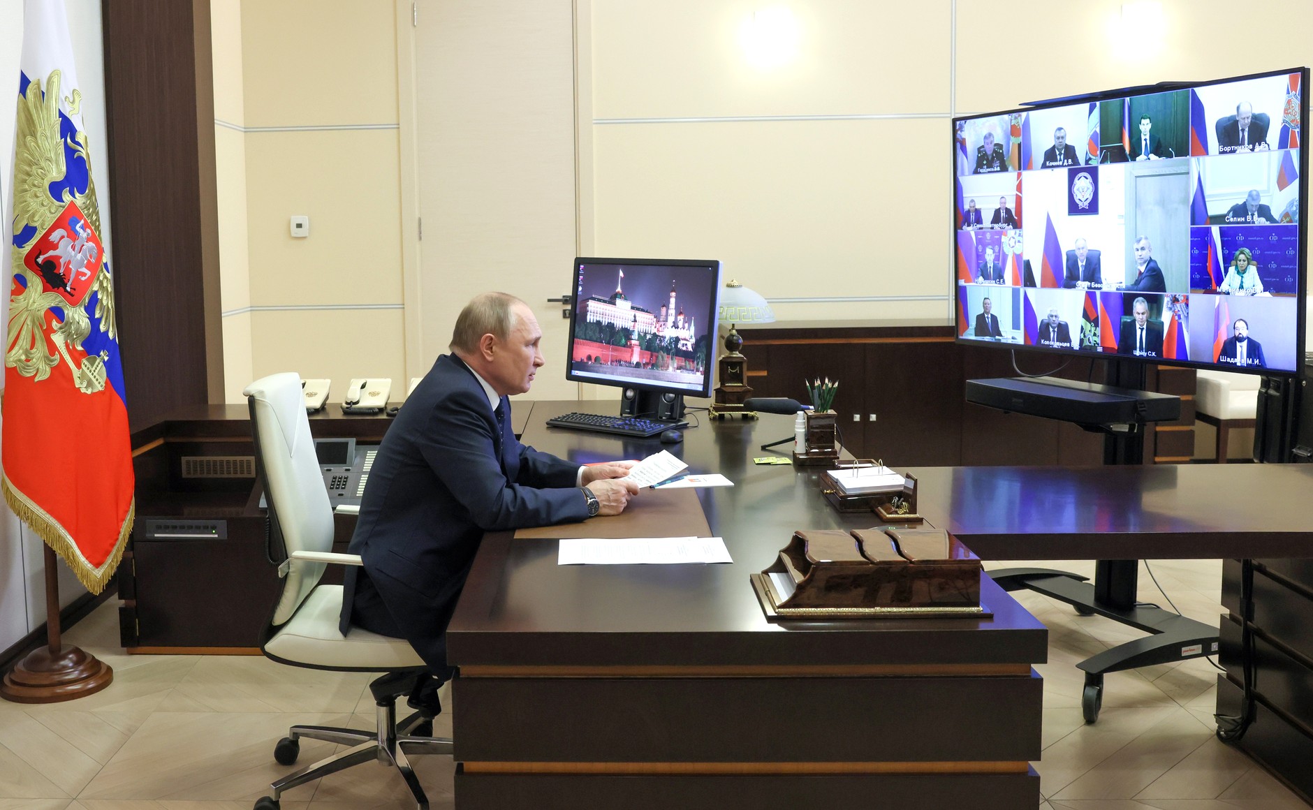 20 мая 2022 года. Московская область, Ново-Огарёво. Заседание Совета Безопасности. Фото: kremlin.ru